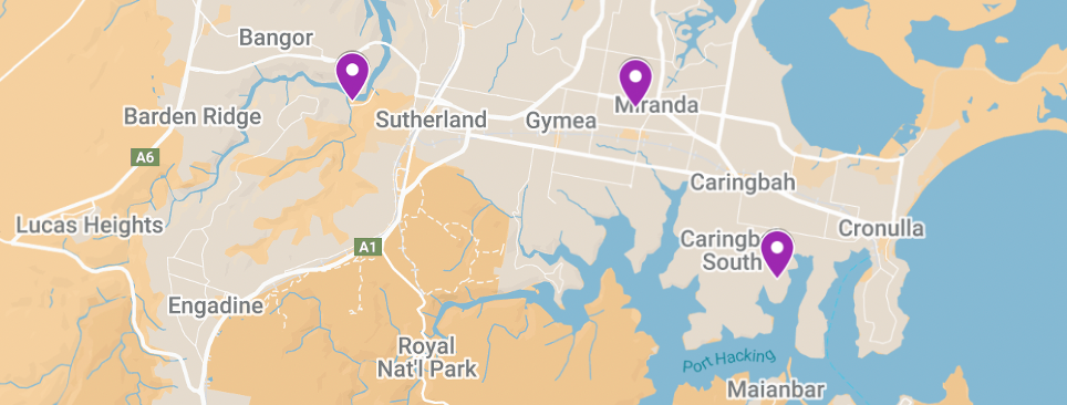 Figure 2. Map of deployment locations